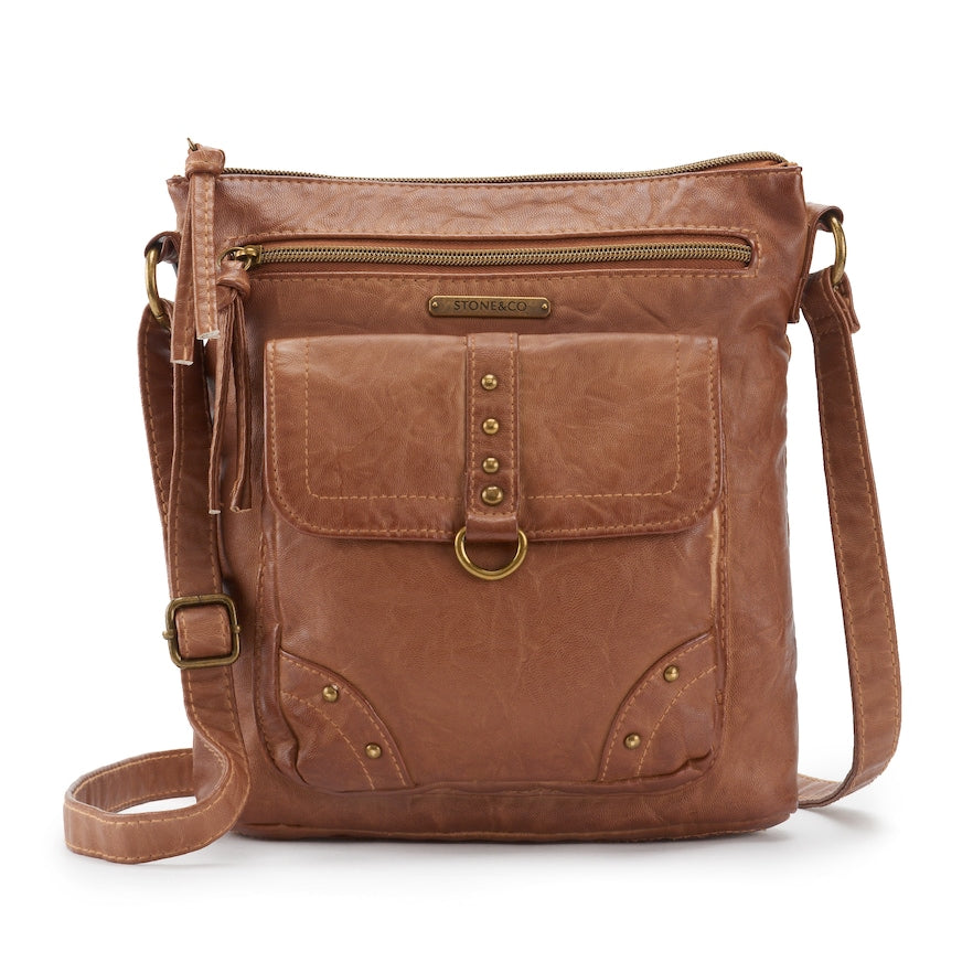 Stone & Co. Smokey Mountain Studded Crossbody Bag, Red - Bellso